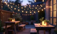 How to Create a Budget Wedding Reception Using Backyard String Lighting