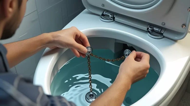 Fix Broken Toilet Tank Chain Length Adjustment Mechanism