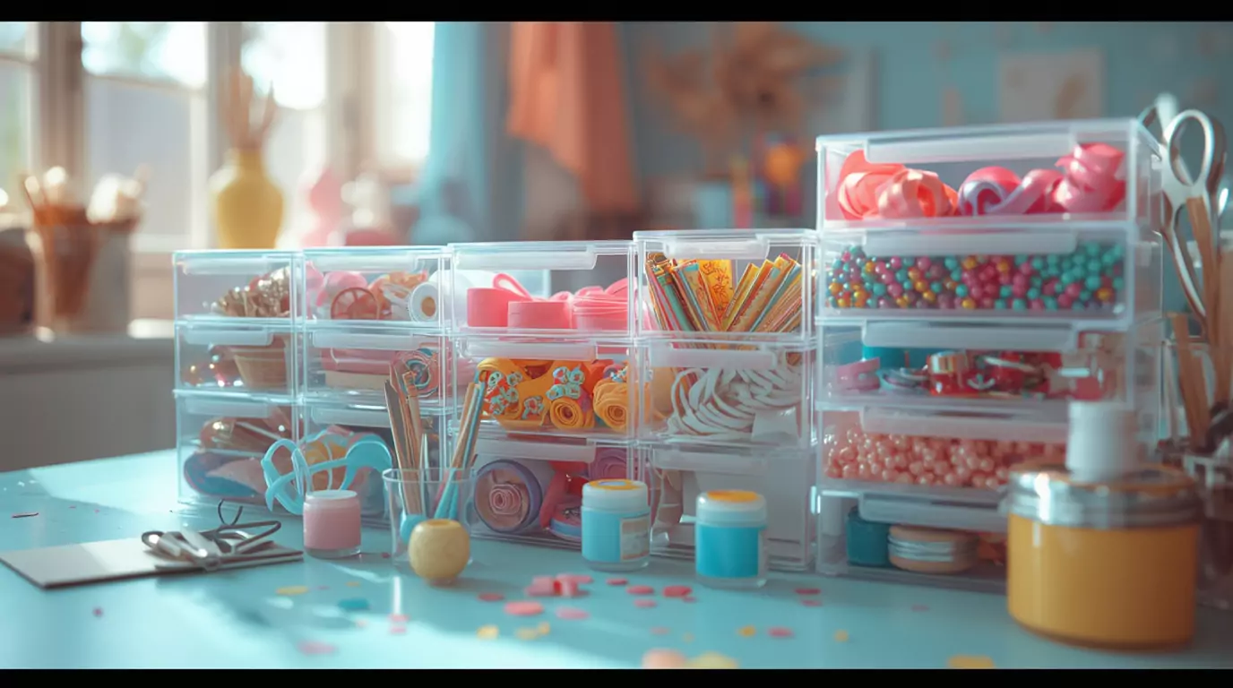 How to Organize Craft Supplies Using Modular Stackable Container Systems