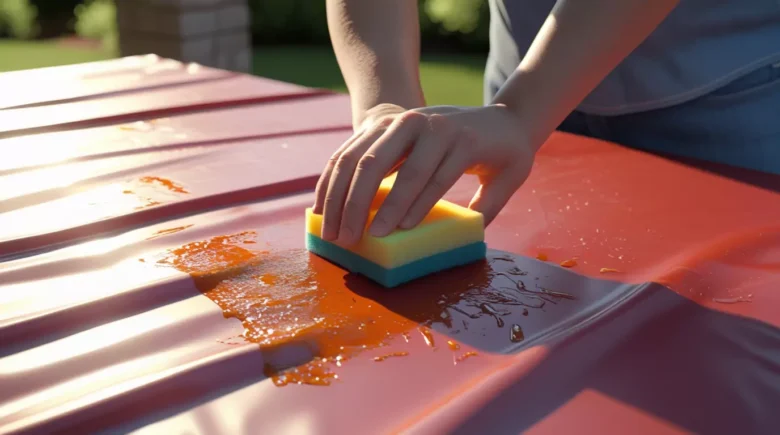 Remove Spaghetti Sauce Stains from Vinyl Outdoor Tablecloths