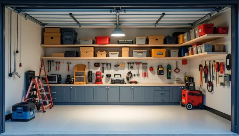 Organize Garage Ceiling Space with Overhead Storage Platforms