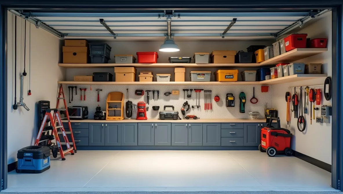 Organize Garage Ceiling Space with Overhead Storage Platforms