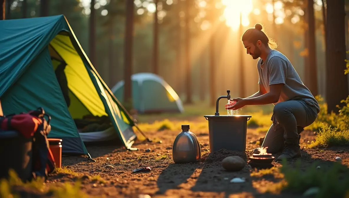 Portable Camping Sink vs Water Jug