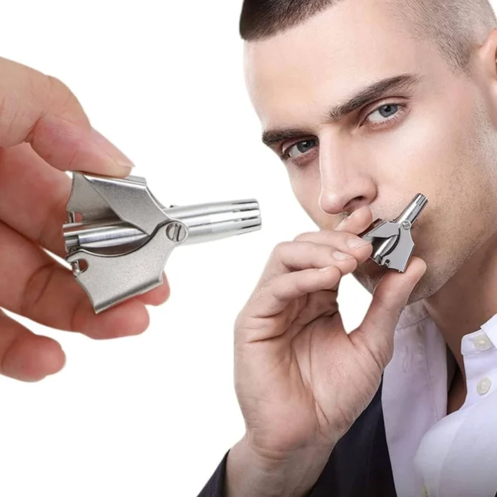 Electric Nose Hair Trimmer Close Up