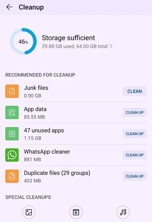 Delete leftover files from uninstalled apps Android
