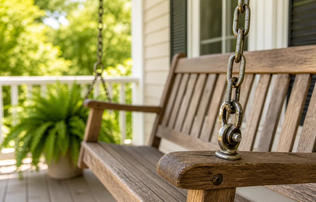 How to Fix Squeaky Wooden Front Porch Swing Chain Links