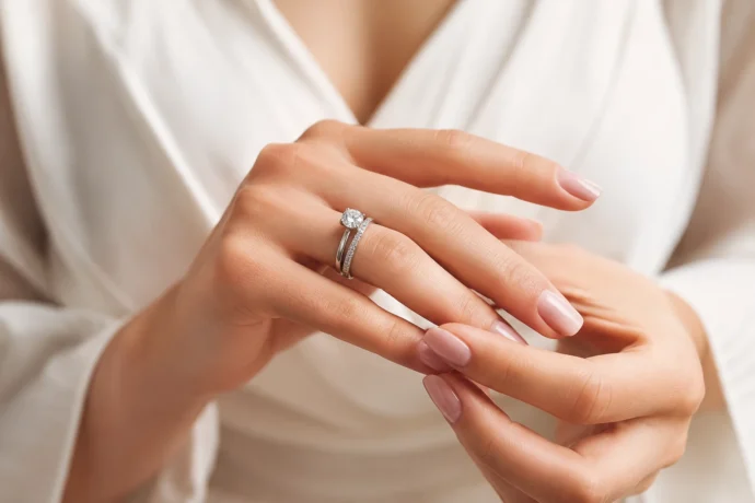 How To Wear Engagement Ring And Wedding Band The Right Way