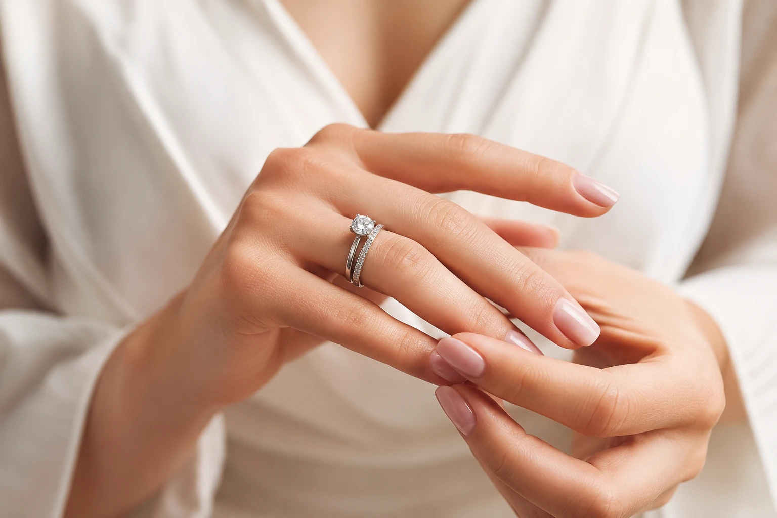 How To Wear Engagement Ring And Wedding Band The Right Way