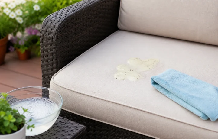 How to Remove Alfredo Sauce Stains from Outdoor Dining Chair Cushions